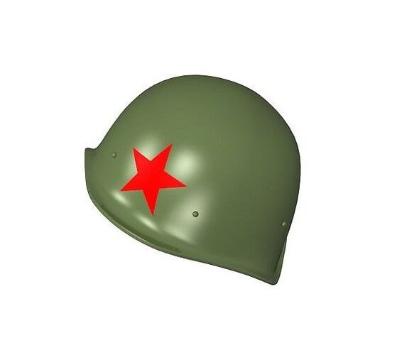 Soviet helmet wz. 40 with a green star