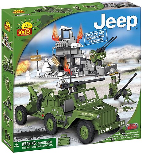 Jeep Willys MB Mountain Terrain Small Army Cobi 24301