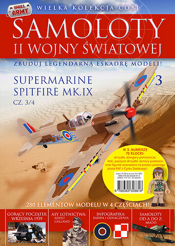 Supermarine Spitfire Mk IX cz. 3/4 Samoloty WWII  nr 03
