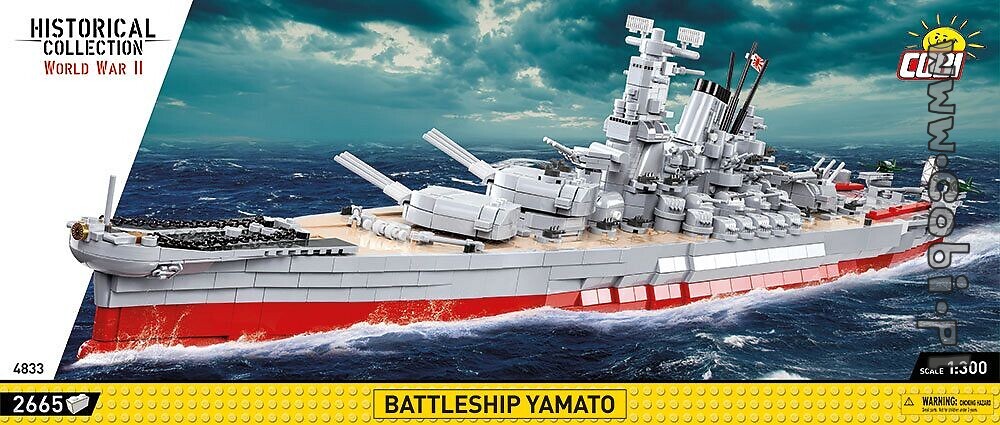 Pancernik Yamato z klocków COBI