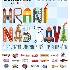 Pozvánka na akci Hraní nás baví v Metropoli Zličín v Praze 30.11. - 2.12.2018