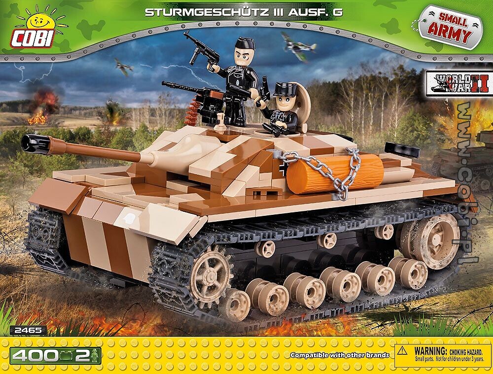 Cobi 2529 Sturmgeschütz III Panzer Bausatz Baustein-Set Spielzeug WW2 530 Teile 