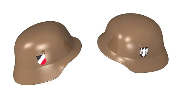 Stahlhelm - German military helmet with prints, brown