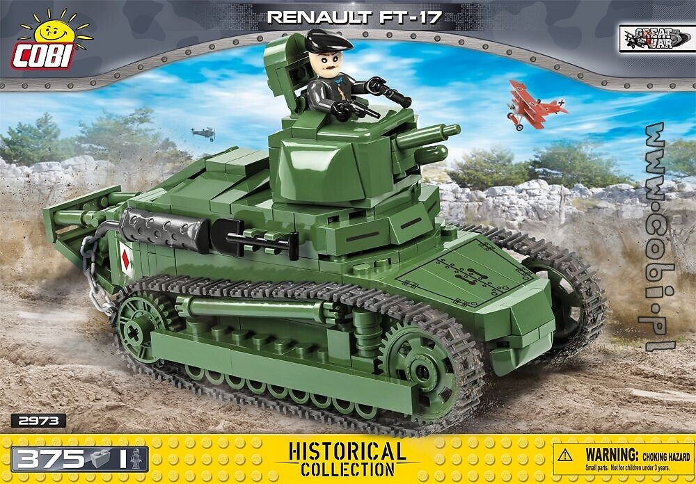 COBI Historical Collection Renault FT-17 Tank Construction Blocks Game Toy 