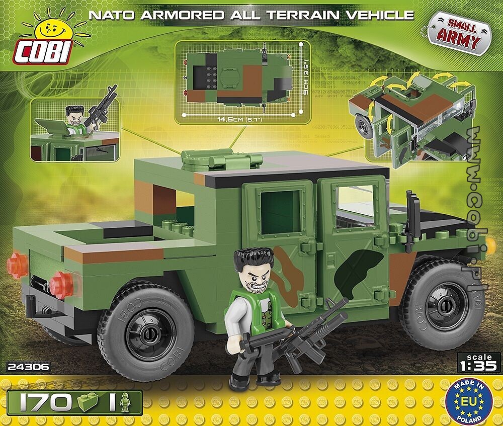 Green COBI NATO Armored All-Terrain Vehicle Building Kit 