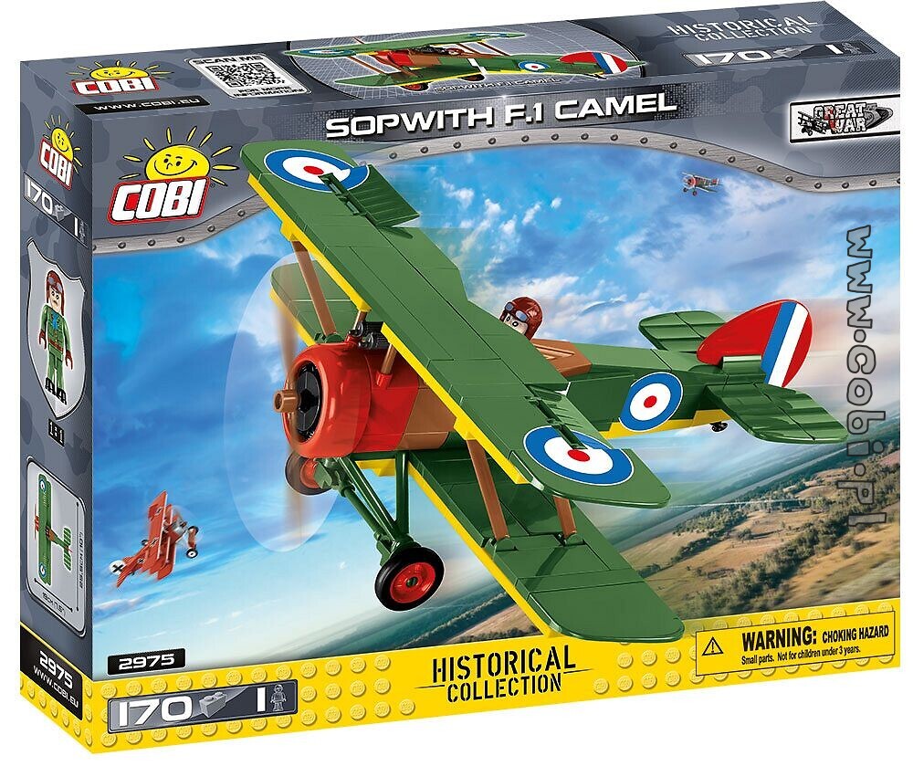 COBI Sopwith F.1 Camel WWI Jagdflugzeug Modell Lego Kompatibel 170 Teile Neu 