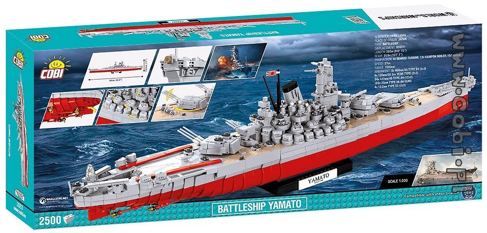 Produkt archiwalny] Yamato - japanese battleship World Warships - for 10 | Cobi Toys