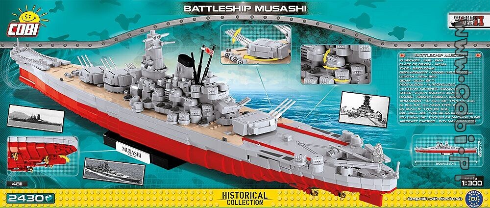 COBI Historical Collection WW2 Battleship Musashi 