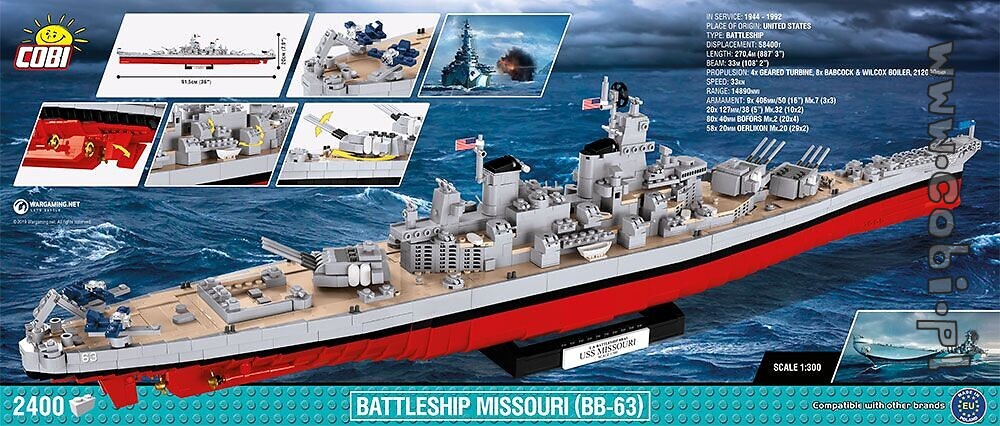 Produkt archiwalny] Battleship - World of Warships for 10 | Cobi Toys