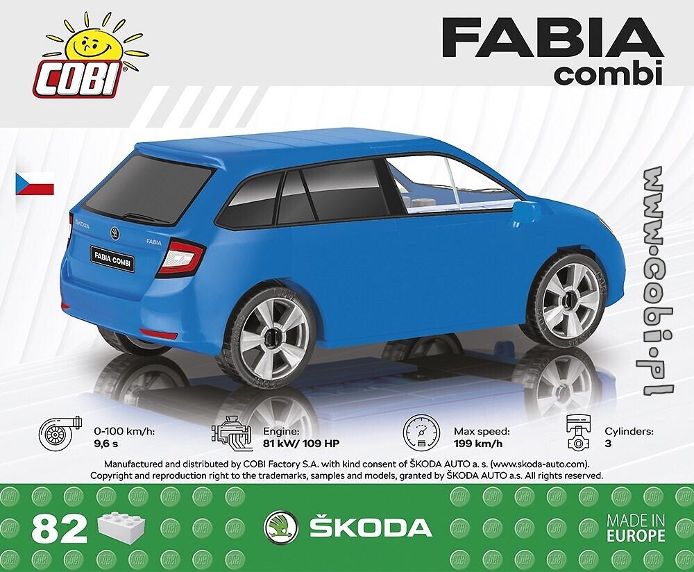 82  blocks  toys car auto COBI skoda fabia combi 24571 