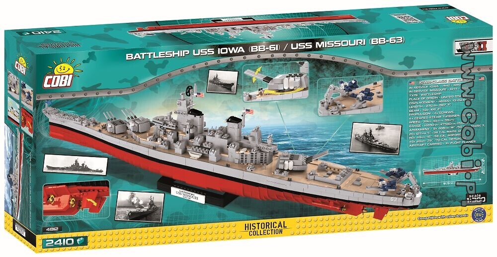 Cobi 4812 Historical Collection Battleship USS Missouri BB-63 Iowa BB-61