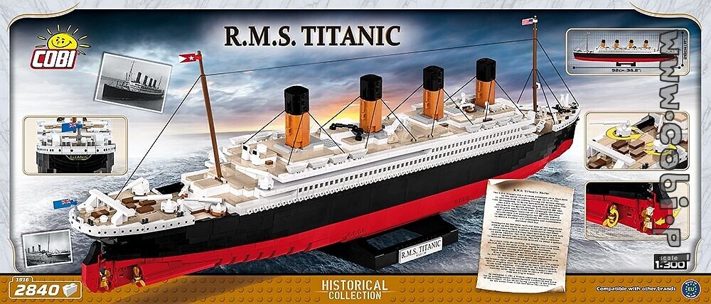 2840 Limited Edition Scale 1:300 Titanic COBI Historical Collection R.M.S 