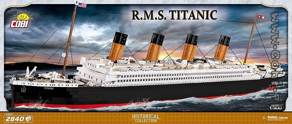 2840 bloques de creación Cobi 1916 r.m.s titanic 92 cm de largo escala 1:300 embalaje original! 