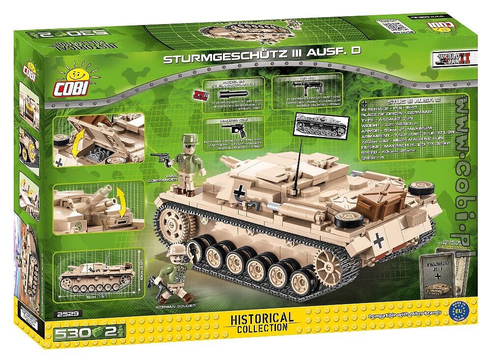 D Tank Building Set NEW! COBI TOYS #2529 Sturmgeschtz III Ausf 