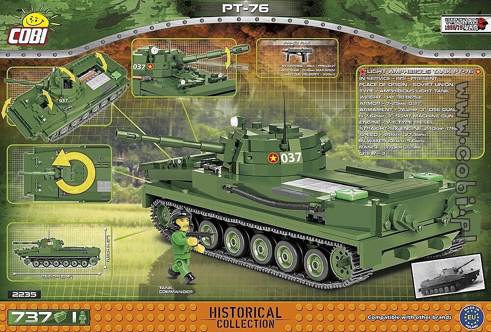 Cobi 2235 Historical Collection PT-76 Vietnam War 