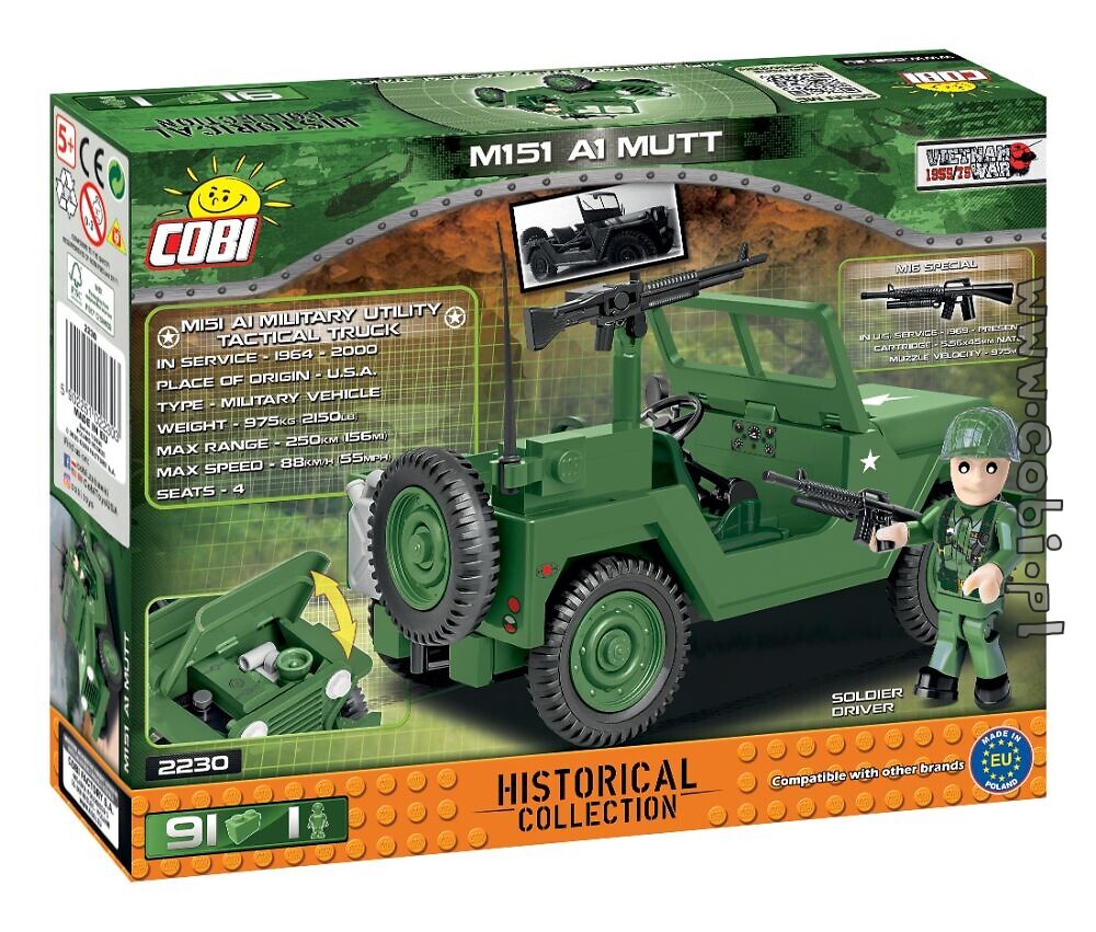 COBI 2230-Small Army-Vietnam était-Camion m151 a1 Mutt-Neuf 