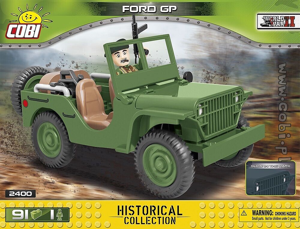 World War 2 Konstruktionsbausteine COBI Ford GP Jeep 91 Teile Fahrzeug 2400 