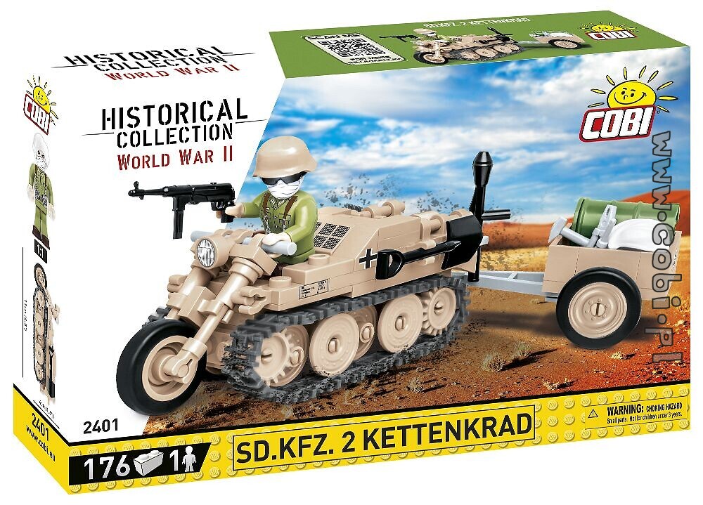 2 Kettenkrad 2401 COBI Sd.Kfz - 176 elem - WWII German small half-track 