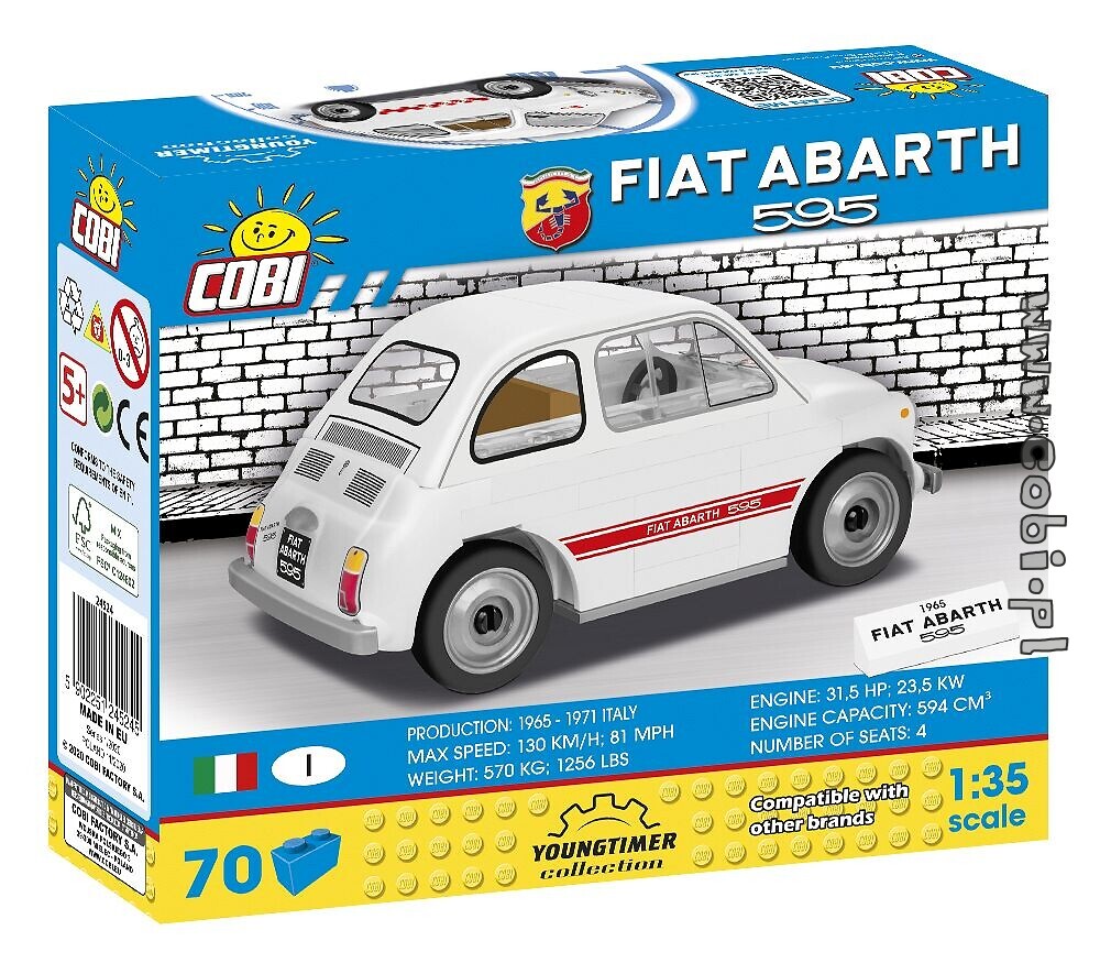 Fiat Abarth 500-71 pièces 1/35 Cobi 