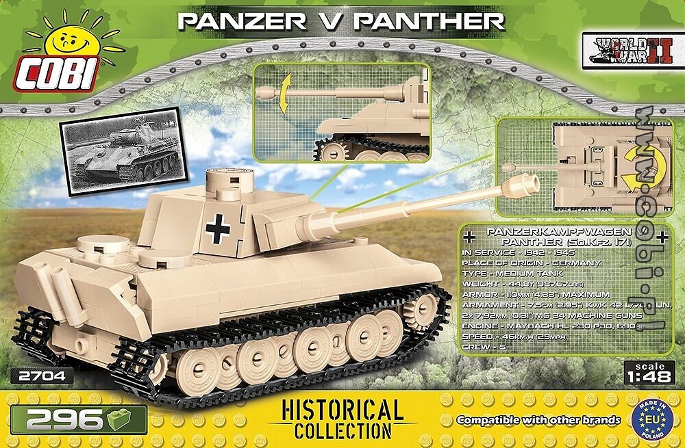 Neu Panzer V Panther Cobi 2704 Small Army 