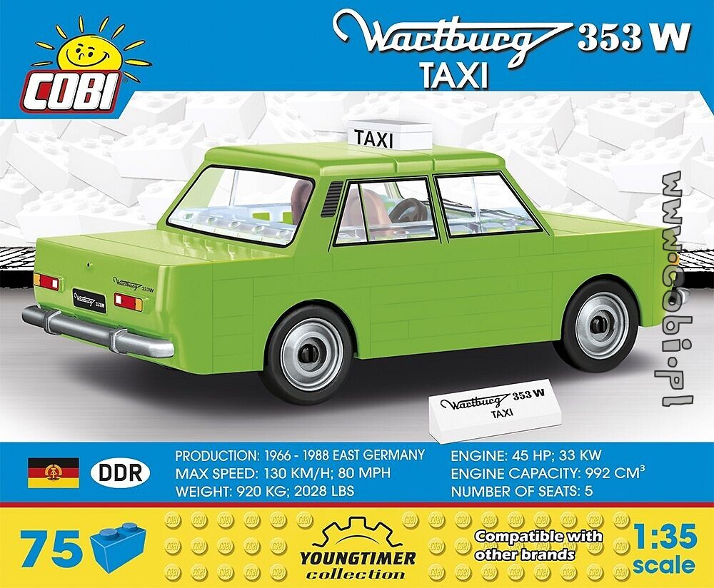24528 - 75 elem COBI Wartburg 353W TAXI - East Germany passenger car 
