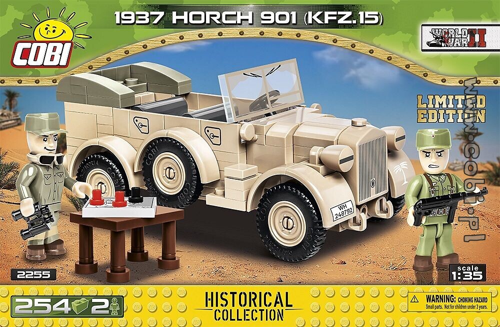 DAK WW2 Limited Edition 254 Teile NEU OVP Kfz.15 Cobi 2255 1937 Horch 901