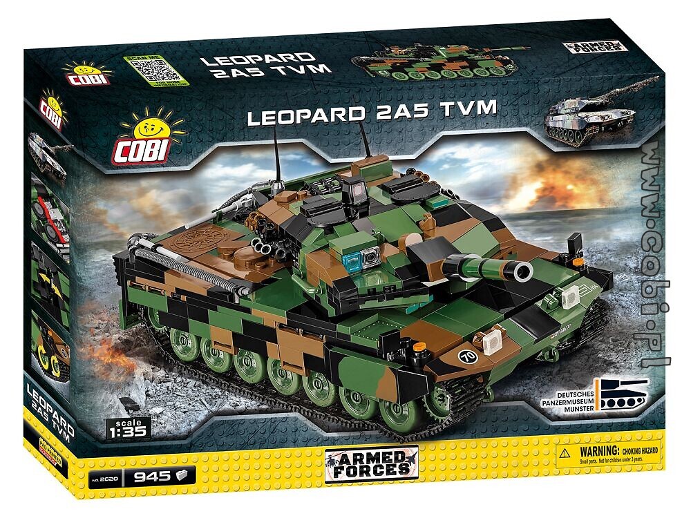 Cobi 2620 Leopard 2a5 tvm Armed Forces tanque Panzer-modelo bausteinsatz niños 