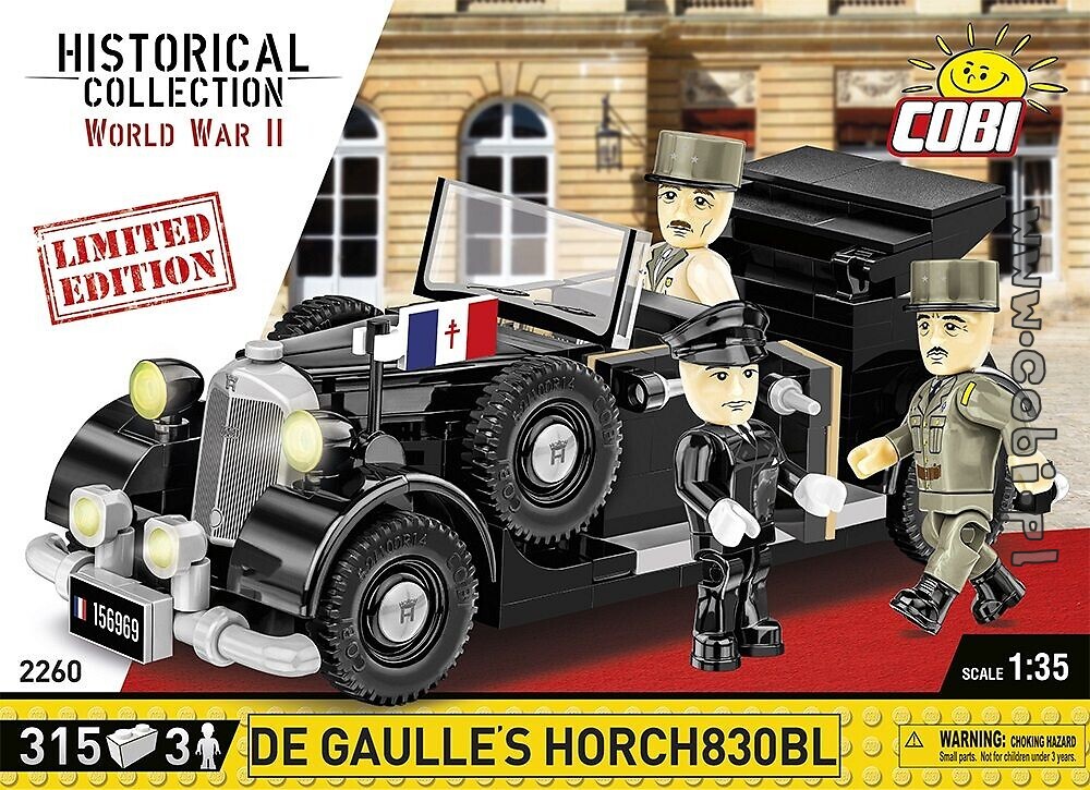COBI De Gaulle's Horch830BL 315 blocks German car Limited Edition 2260 