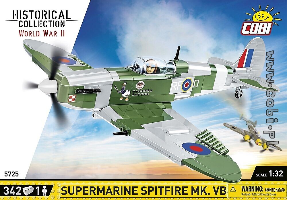 Diseño juguetes bloques de creación caza a reacción jet Super marine Spitfire Mk VBI cobi 