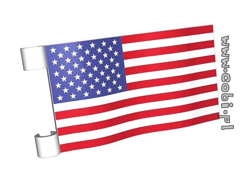 Bandera 3x5  Flaga USA - biały