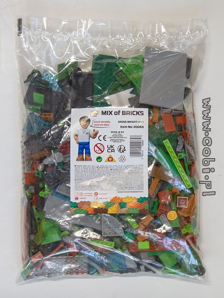 Mix of construction blocks 1 kg - a bag