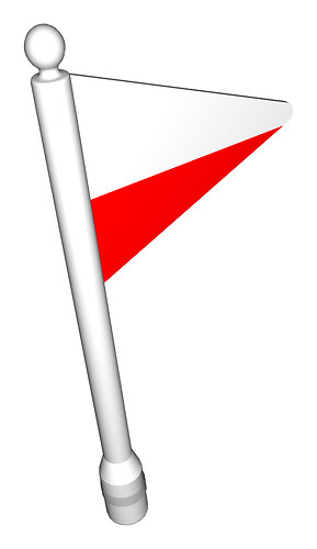 Chorągiewka flaga Polska dwustronna