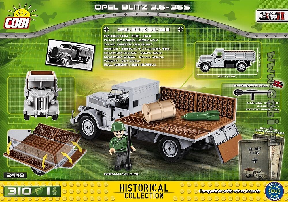 Cobi 2449 COBI Small Army Opel Blitz 3T