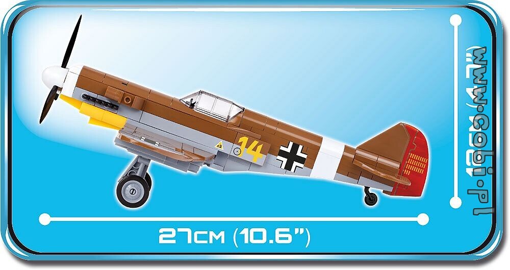 Messerschmitt BF-109 F-4 Trop Cobi 5526 einmotoriges Jagdflugzeug Small Army 