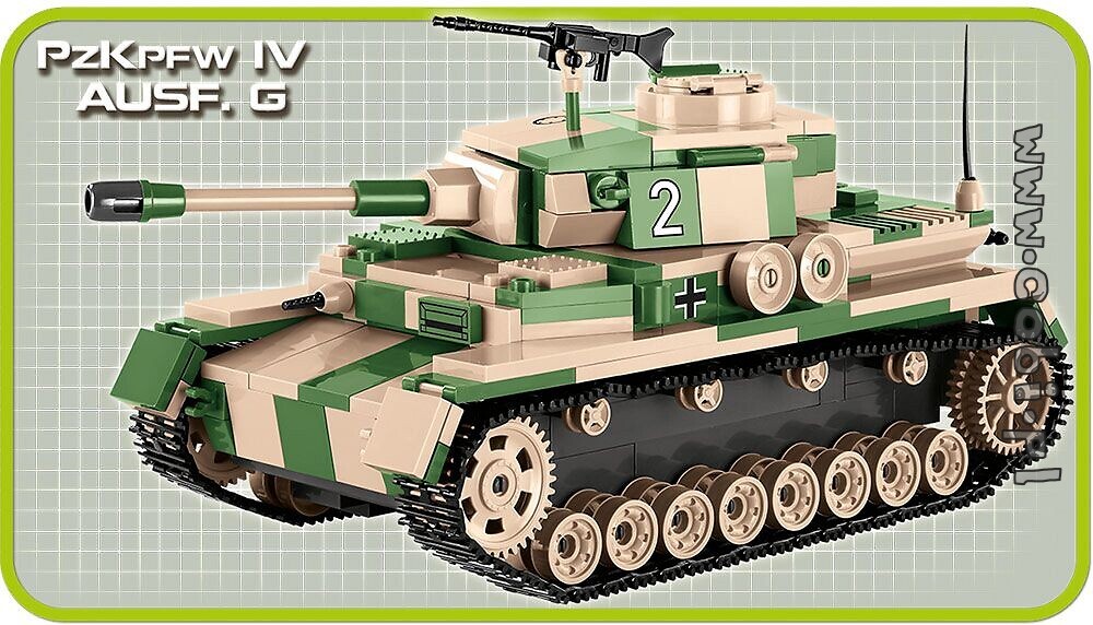 F2 mit Zubehör COBI kompatibel OVP im Karton verpackt Set WW2 Panzer IV Ausf 