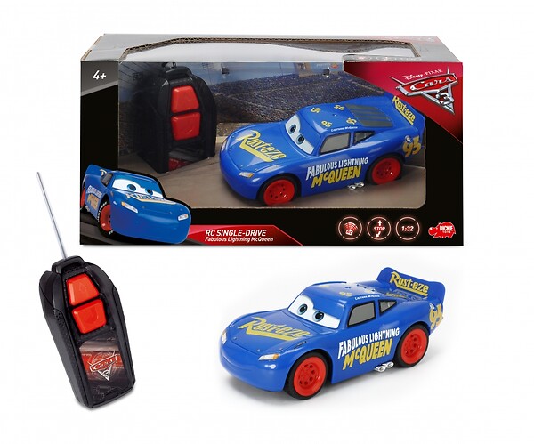 Zygzak McQueen niebieski zdalnie sterowany Cars 3