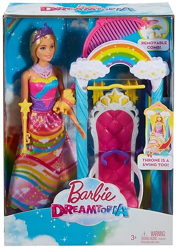 Barbie Dreamtopia Lalka + Huśtawka