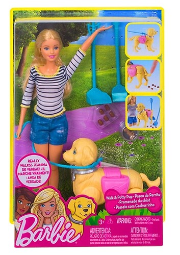 Barbie spacer z pieskiem czyścioszkiem