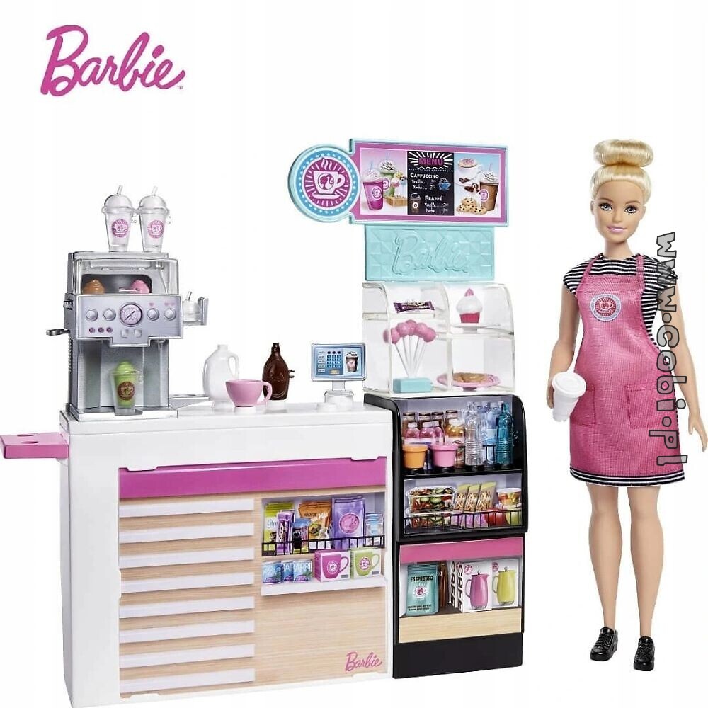 Barbie Kawiarenka Zestaw + Lalka GMW03