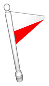 Chorągiewka flaga Polska dwustronna
