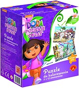 Dora Poznaje Świat Puzzle do kolorowania