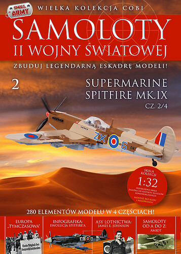 Supermarine Spitfire Mk IX cz. 2/4 Samoloty WWII  nr 02