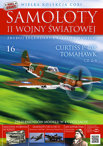 Curtiss P-40B Tomahawk cz.2/4 Samoloty WWII nr 16
