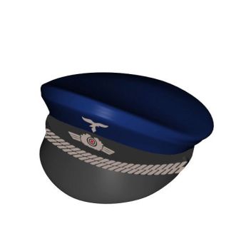Officer's cap with visor, print