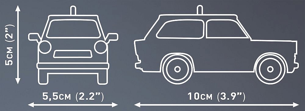 COBI 24555 Set Di Costruzioni Trabant 601 Universal Feuerwehr – Mattoncini Compatibili, Modello Licenza Ufficiale, Prodotto In Polonia