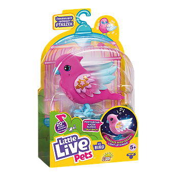 LLP Ćwierkająco mówiący ptaszek ze świecącymi skrzydełkami