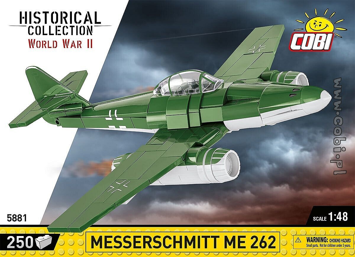 Historia z Cobi. Samolot Messerschmitt Me262 – pierwszy użyty bojowo samolot myśliwski o napędzie odrzutowym - zdjęcie w treści artykułu
