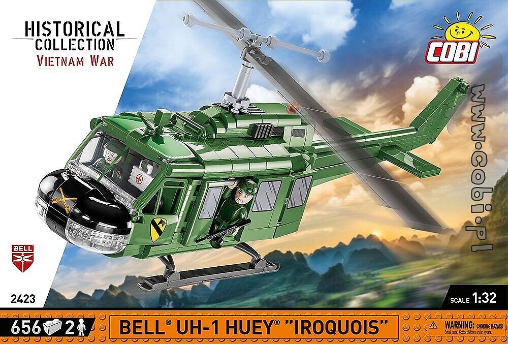 Historia z COBI. Helikopter Bell UH-1 Iroquois - znak rozpoznawczy amerykańskiej wojny w Wietnamie - zdjęcie w treści artykułu