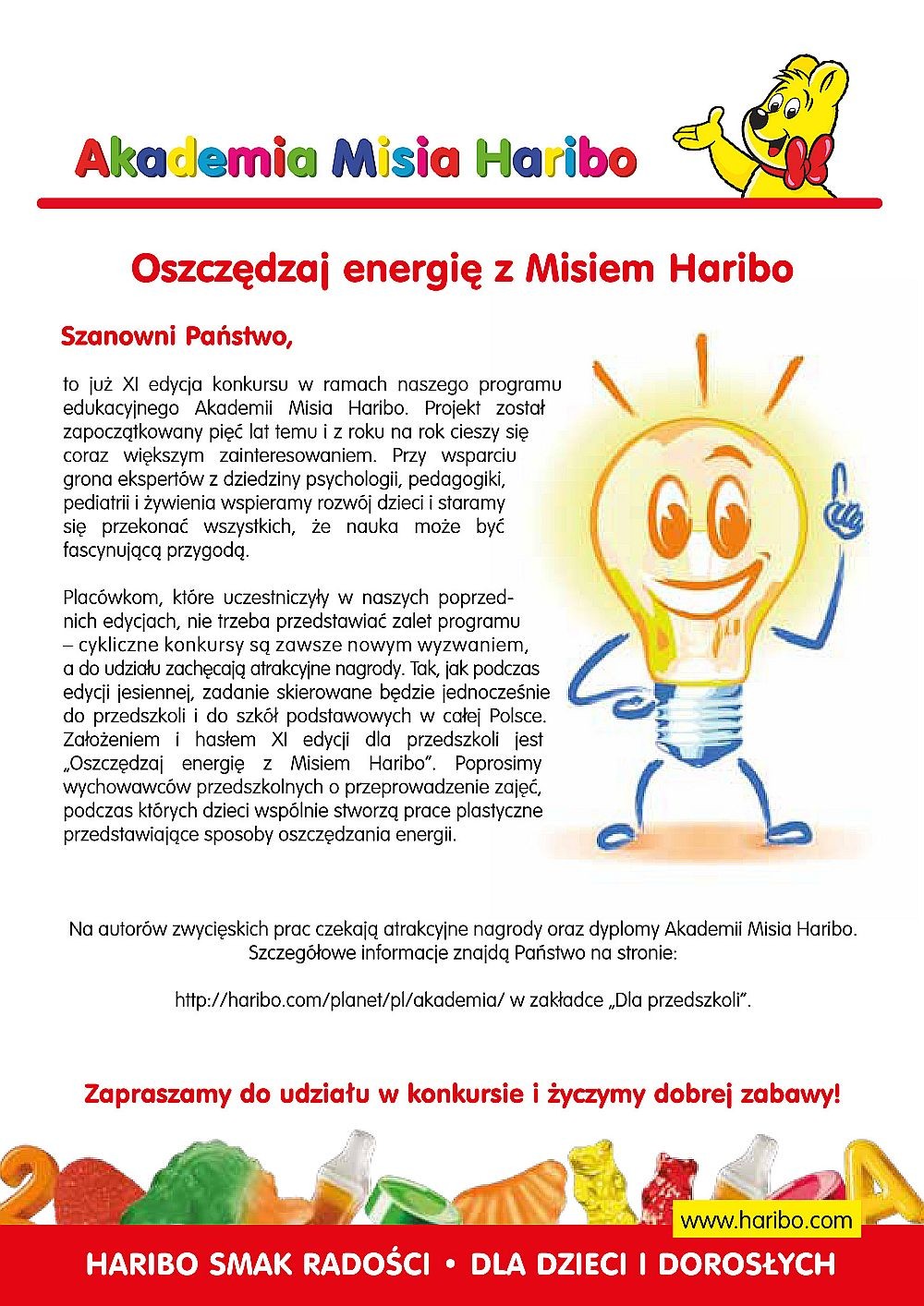 XI edycja konkursu Akademii Misia Haribo.