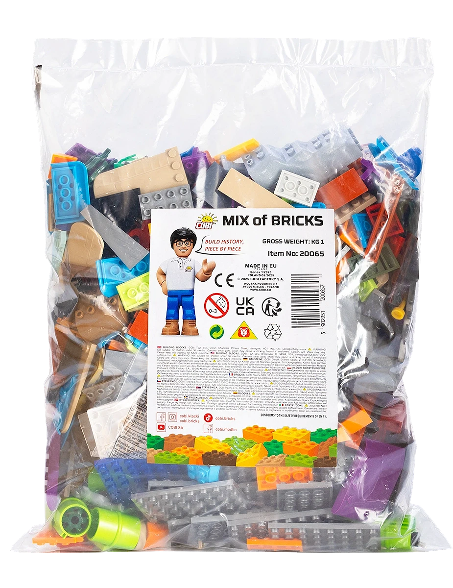 Mix klocków konstrukcyjnych 1 kg - worek